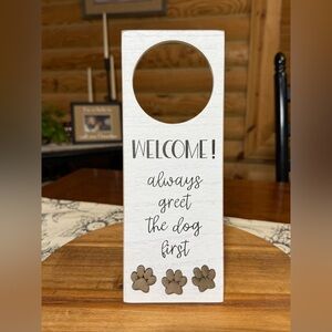 Dog Lover “Welcome” Door Knob Hanger